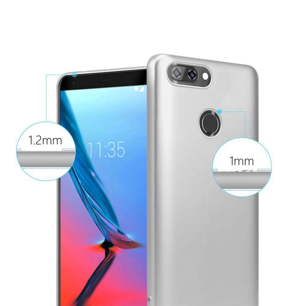 Cadorabo Schutzhülle für ZTE Blade V9 Hülle in Silber Handyhülle TPU Silikon Etui Cover Case