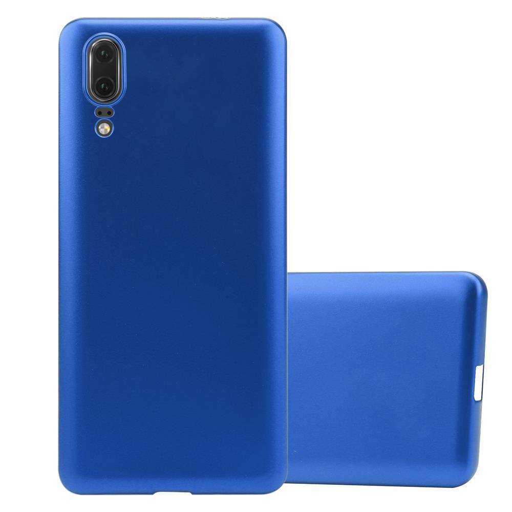 Cadorabo Schutzhülle für Huawei P20 Hülle in Blau Handyhülle TPU Silikon Etui Cover Case