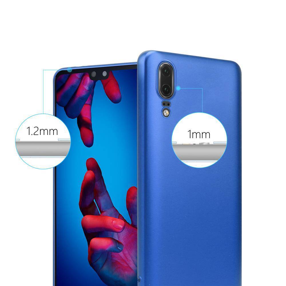 Cadorabo Schutzhülle für Huawei P20 Hülle in Blau Handyhülle TPU Silikon Etui Cover Case