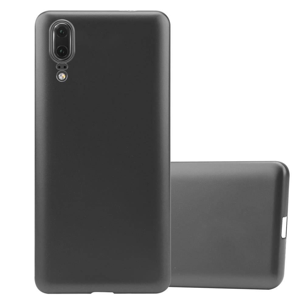 Cadorabo Schutzhülle für Huawei P20 Hülle in Grau Handyhülle TPU Silikon Etui Cover Case