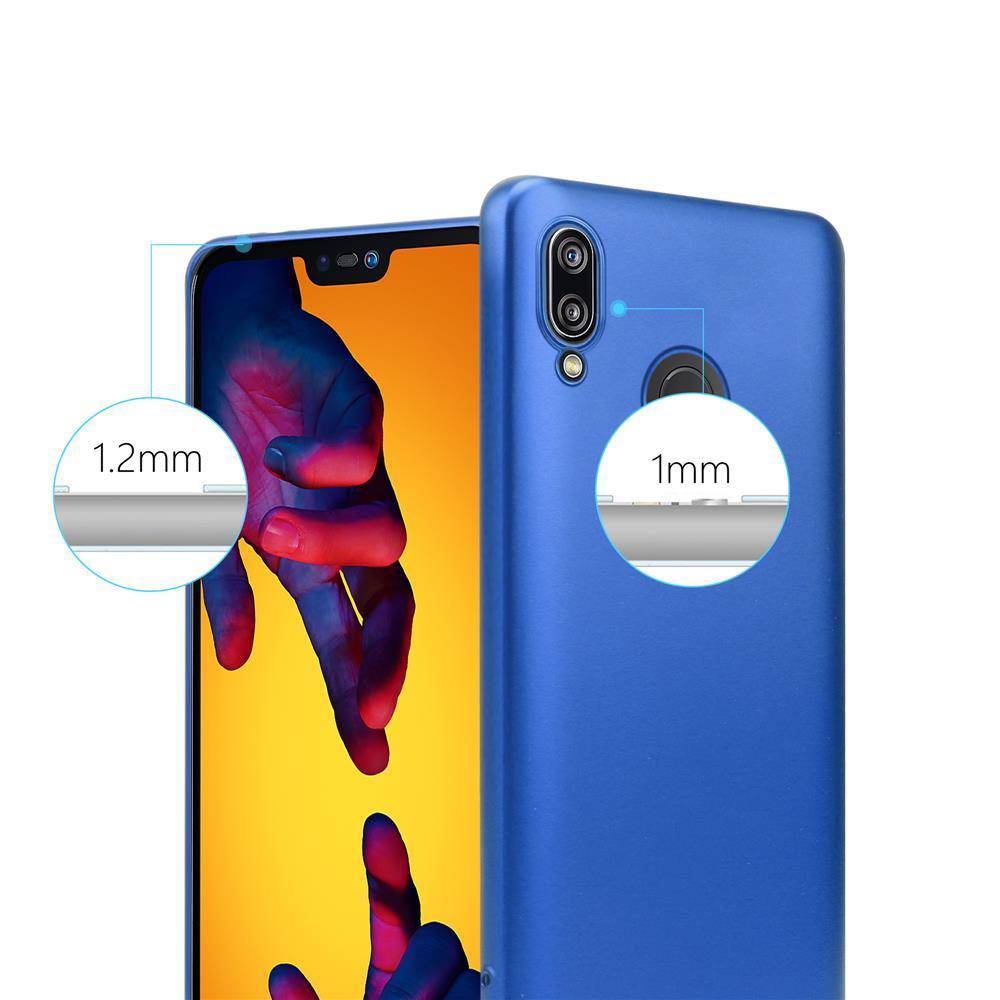 Cadorabo Schutzhülle für Huawei P20 LITE 2018 / NOVA 3E Hülle in Blau Handyhülle TPU Silikon Etui Cover Case