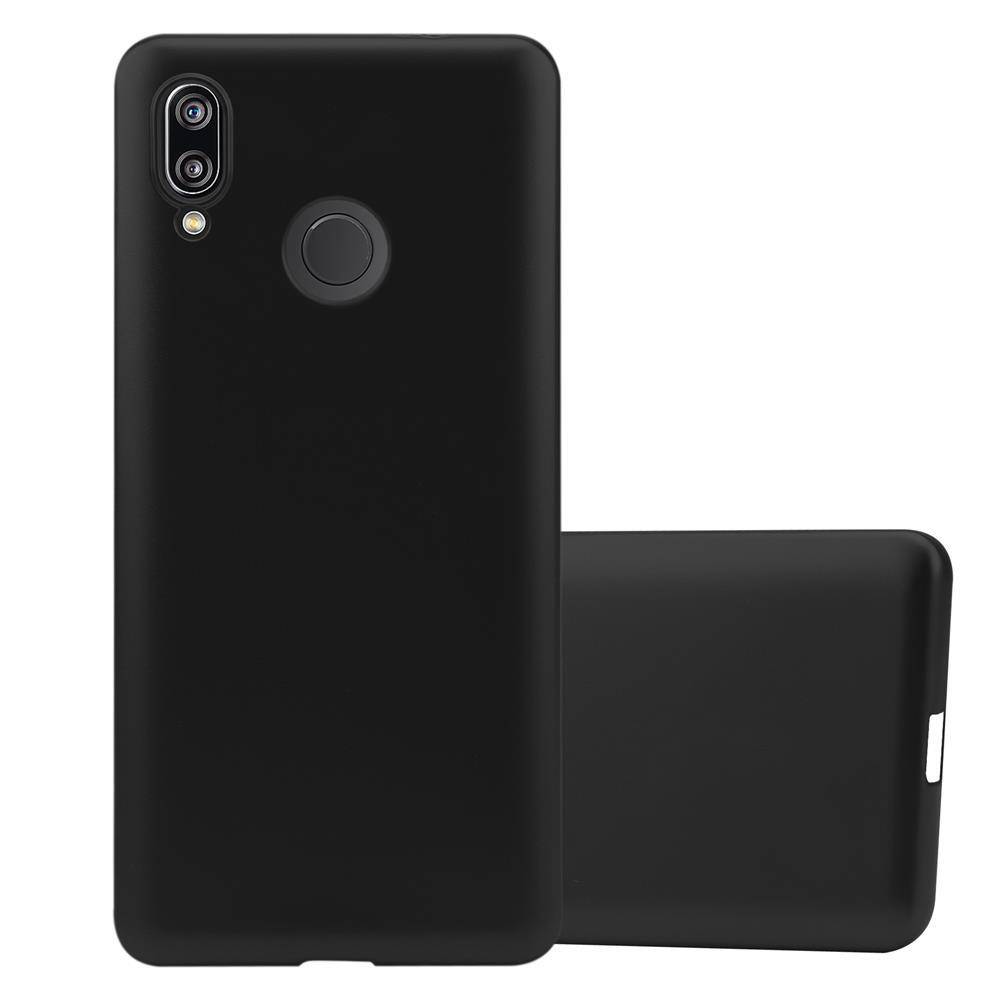 Cadorabo Schutzhülle für Huawei P20 LITE 2018 / NOVA 3E Hülle in Schwarz Handyhülle TPU Silikon Etui Cover Case