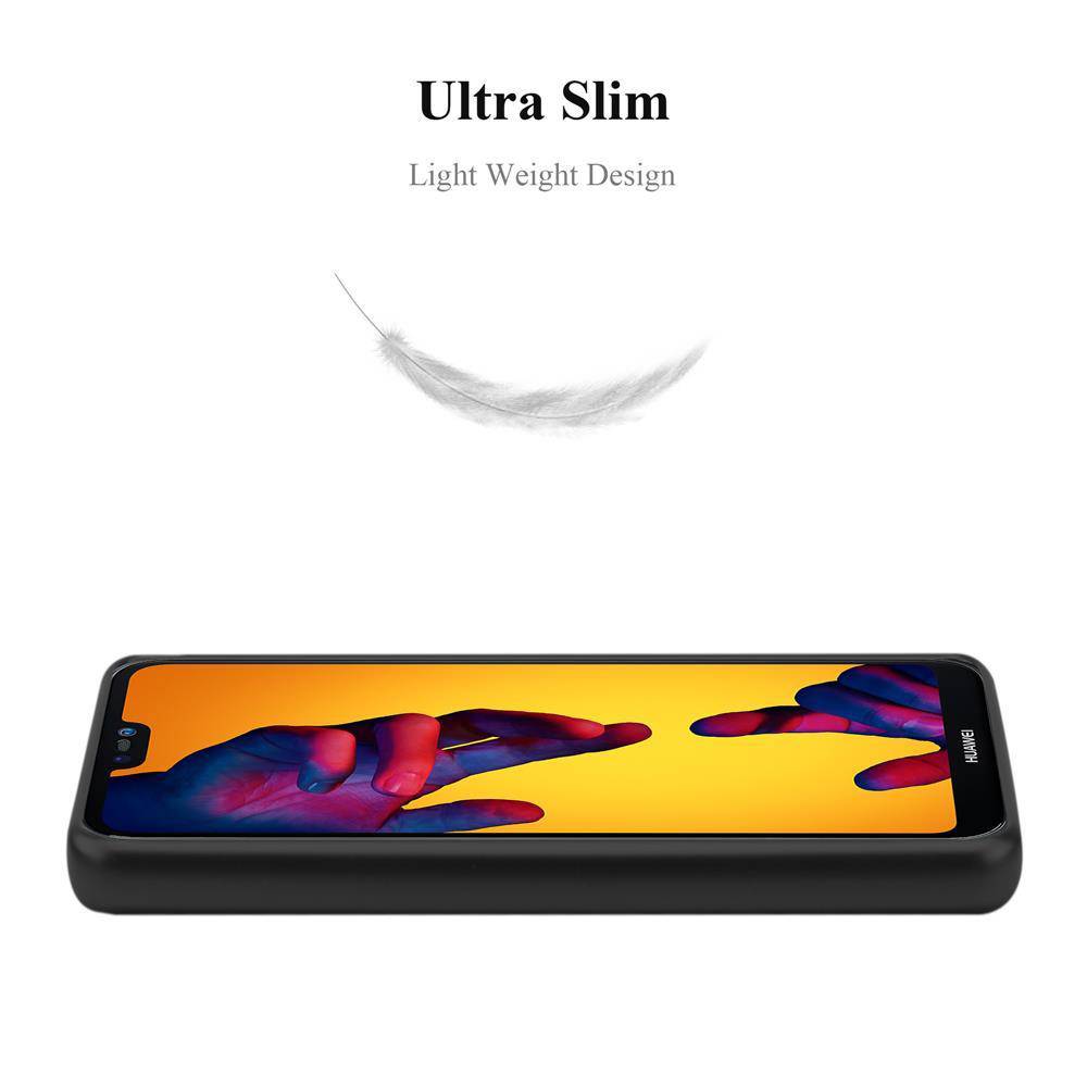 Cadorabo Schutzhülle für Huawei P20 LITE 2018 / NOVA 3E Hülle in Schwarz Handyhülle TPU Silikon Etui Cover Case