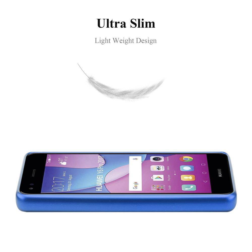 Cadorabo Schutzhülle für Huawei Y6 PRO 2017 Hülle in Blau Handyhülle TPU Silikon Etui Cover Case