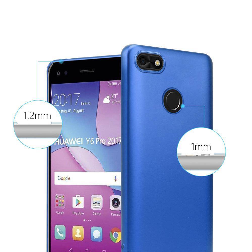 Cadorabo Schutzhülle für Huawei Y6 PRO 2017 Hülle in Blau Handyhülle TPU Silikon Etui Cover Case