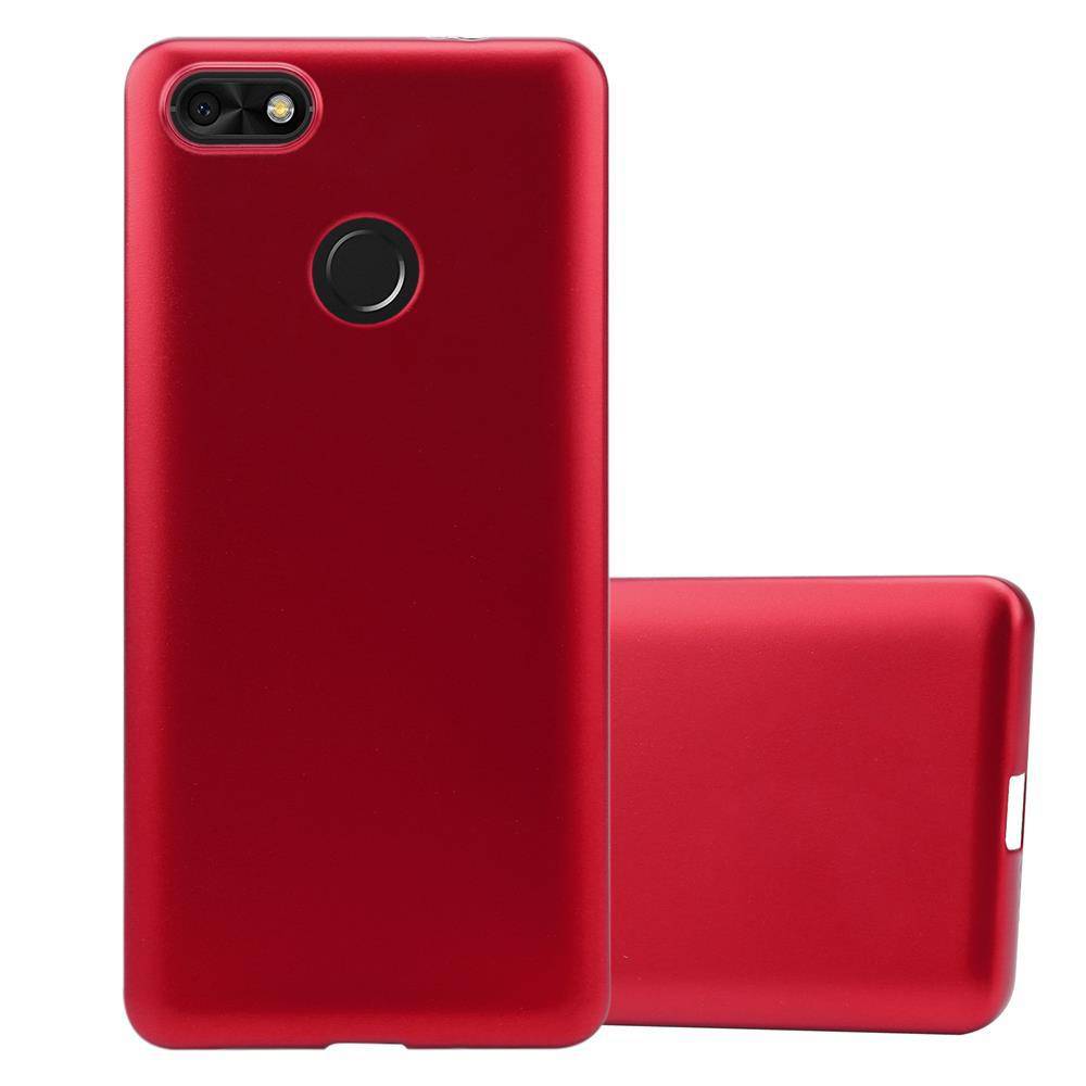 Cadorabo Schutzhülle für Huawei Y6 PRO 2017 Hülle in Rot Handyhülle TPU Silikon Etui Cover Case