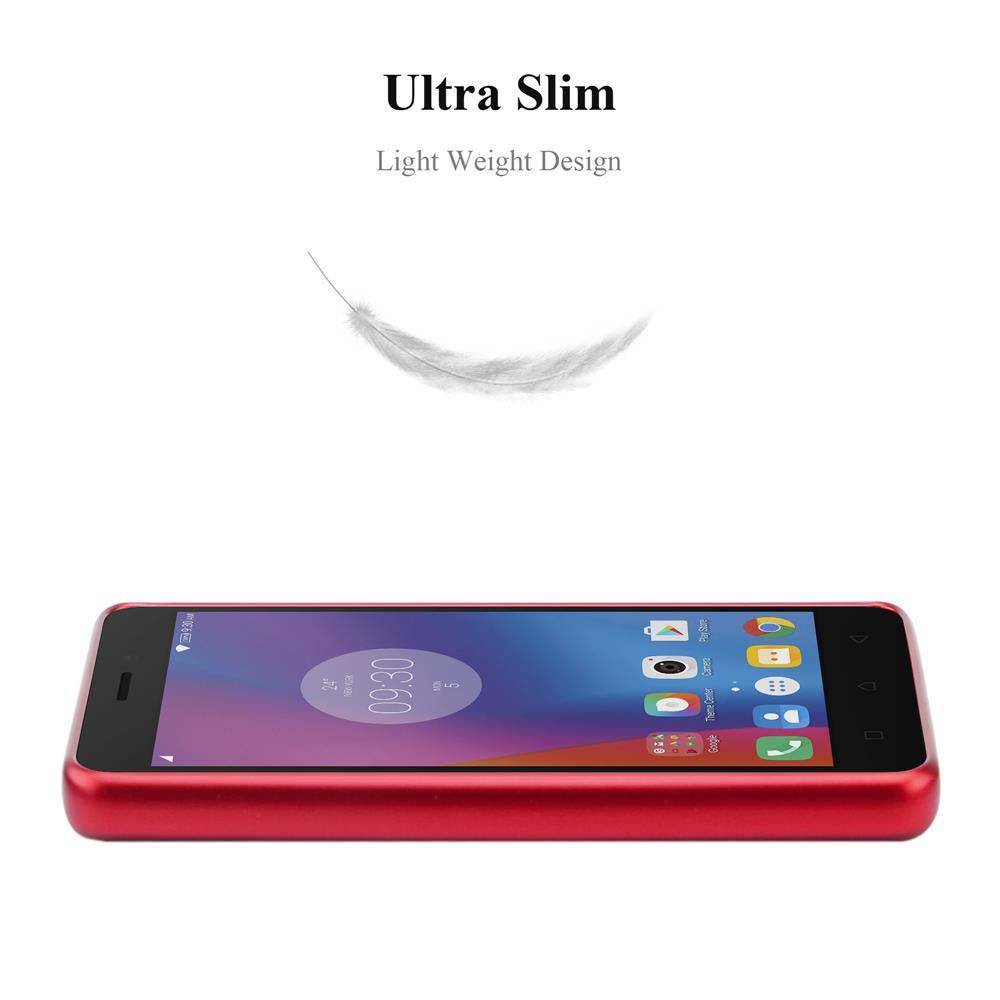 Cadorabo Schutzhülle für Lenovo K6 / K6 POWER Hülle in Rot Handyhülle TPU Silikon Etui Cover Case