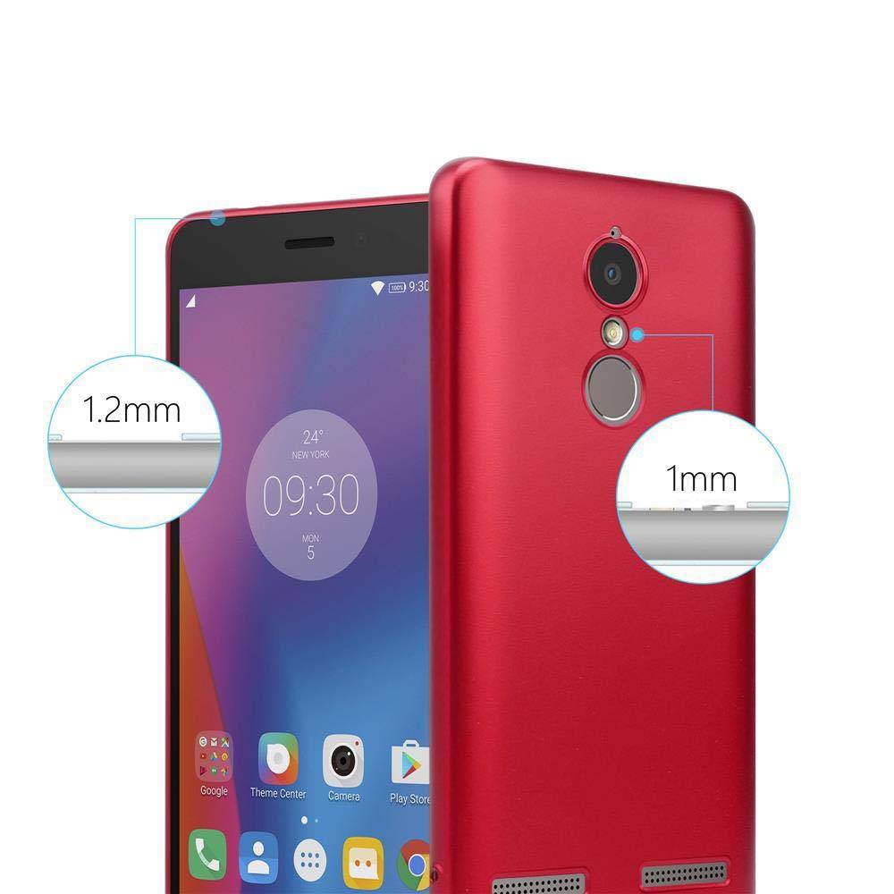 Cadorabo Schutzhülle für Lenovo K6 / K6 POWER Hülle in Rot Handyhülle TPU Silikon Etui Cover Case