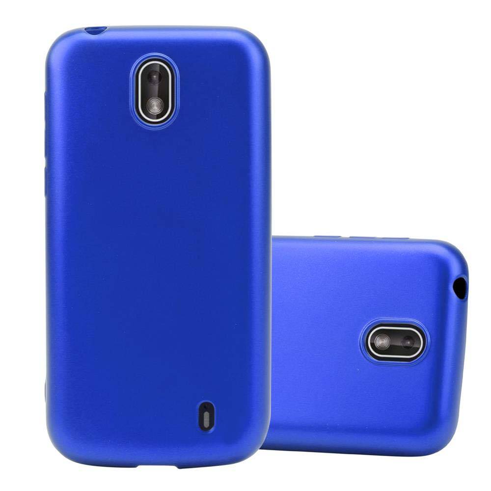 Cadorabo Schutzhülle für Nokia 1 2018 Hülle in Blau Handyhülle TPU Silikon Etui Cover Case