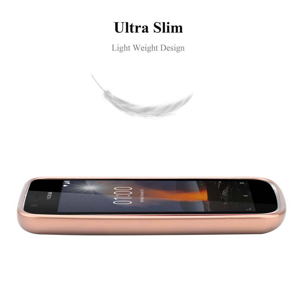 Cadorabo Schutzhülle für Nokia 1 2018 Hülle in Rosa Handyhülle TPU Silikon Etui Cover Case