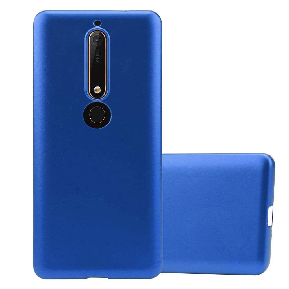 Cadorabo Schutzhülle für Nokia 6.1 Hülle in Blau Handyhülle TPU Silikon Etui Cover Case