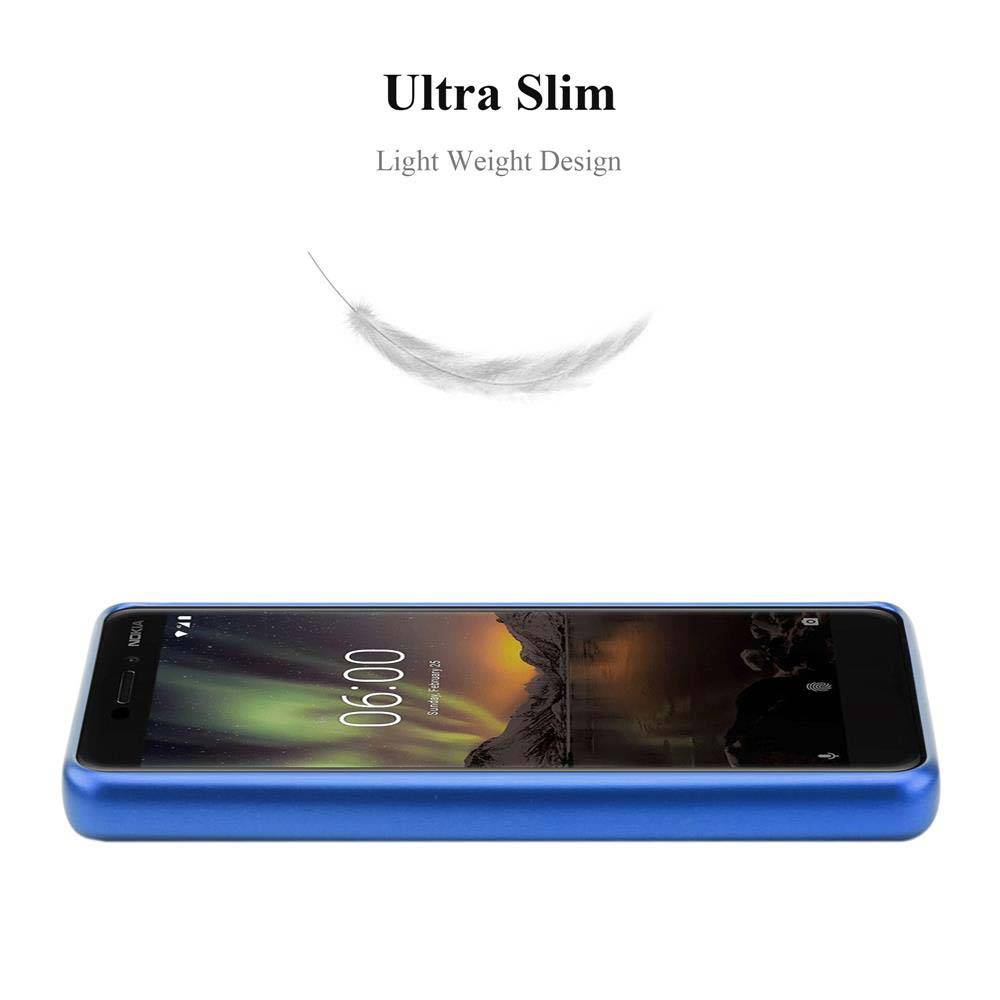 Cadorabo Schutzhülle für Nokia 6.1 Hülle in Blau Handyhülle TPU Silikon Etui Cover Case