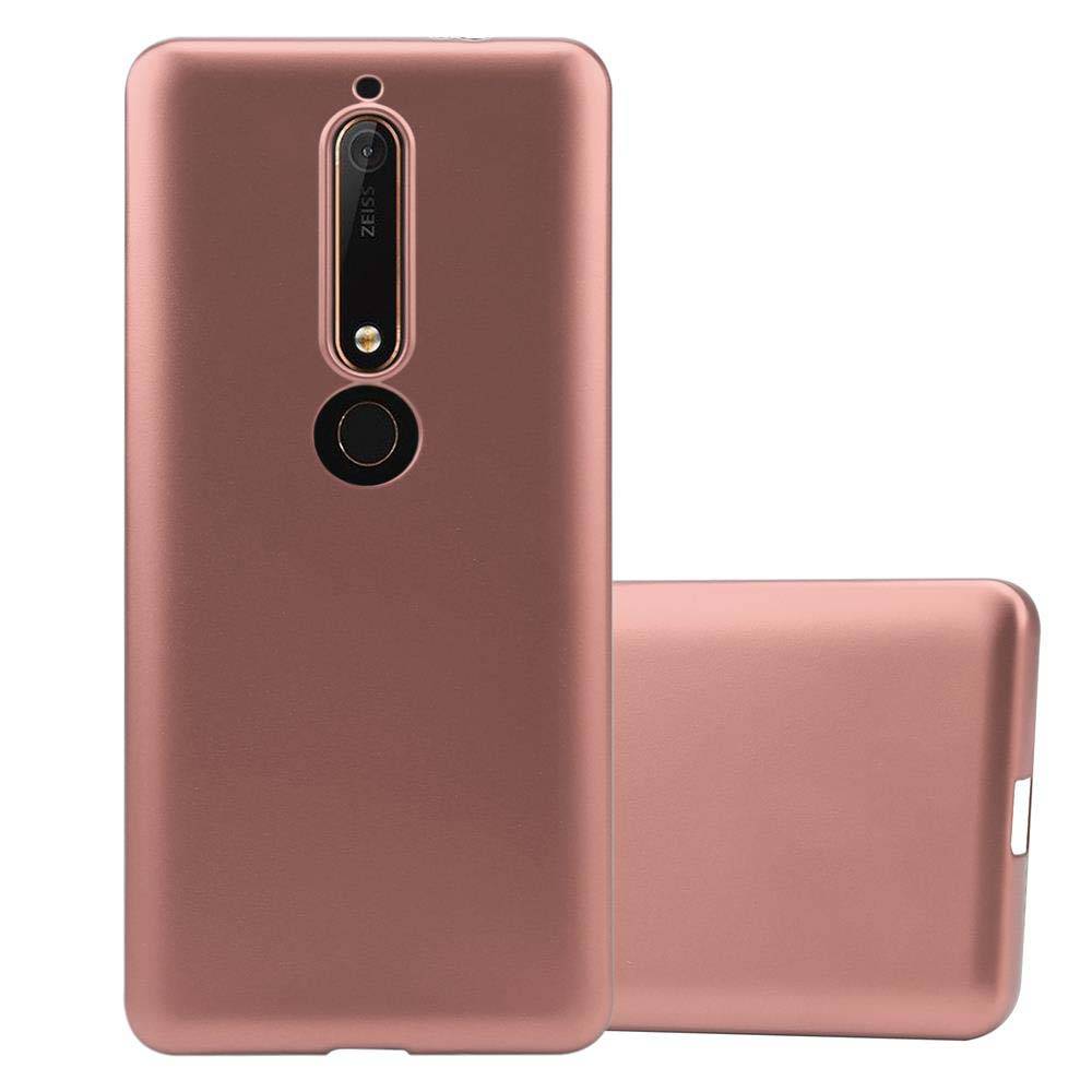 Cadorabo Schutzhülle für Nokia 6.1 Hülle in Rosa Handyhülle TPU Silikon Etui Cover Case