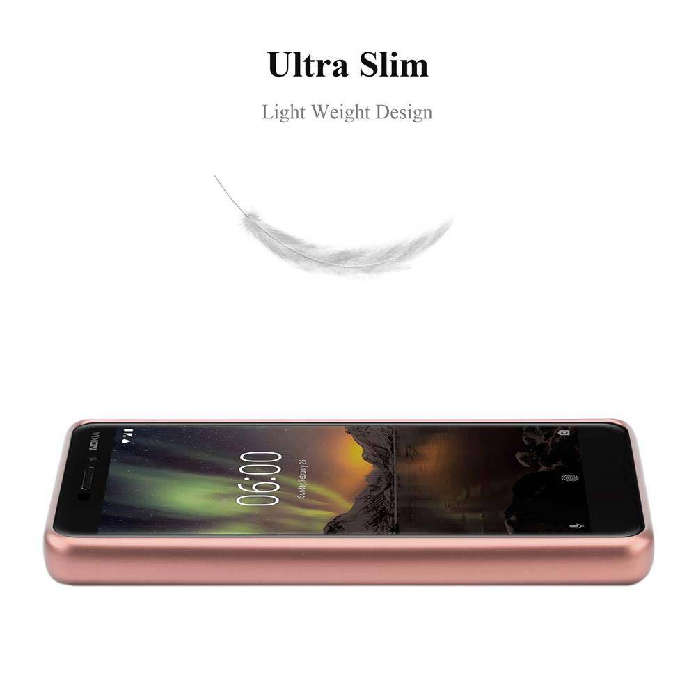 Cadorabo Schutzhülle für Nokia 6.1 Hülle in Rosa Handyhülle TPU Silikon Etui Cover Case