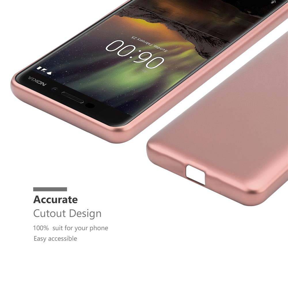 Cadorabo Schutzhülle für Nokia 6.1 Hülle in Rosa Handyhülle TPU Silikon Etui Cover Case