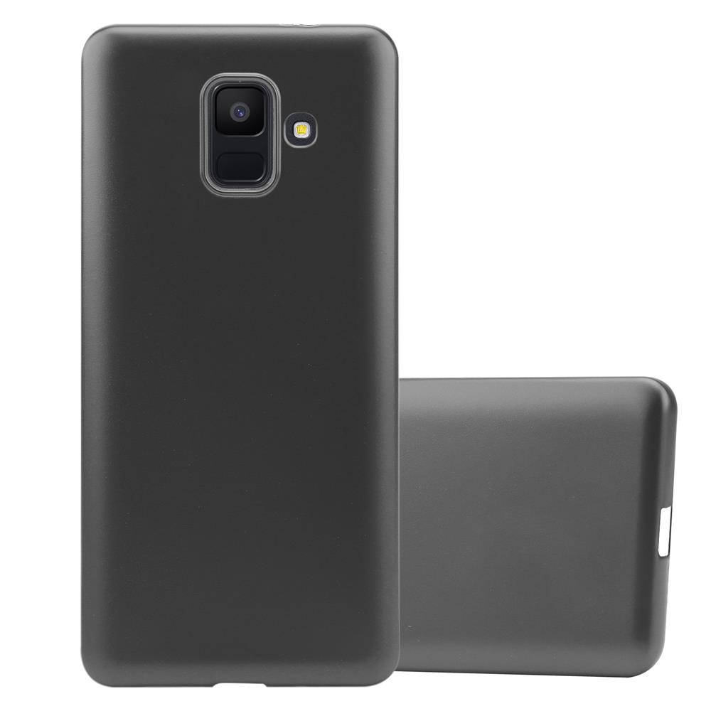 Cadorabo Schutzhülle für Samsung Galaxy A6 2018 Hülle in Grau Handyhülle TPU Silikon Etui Cover Case