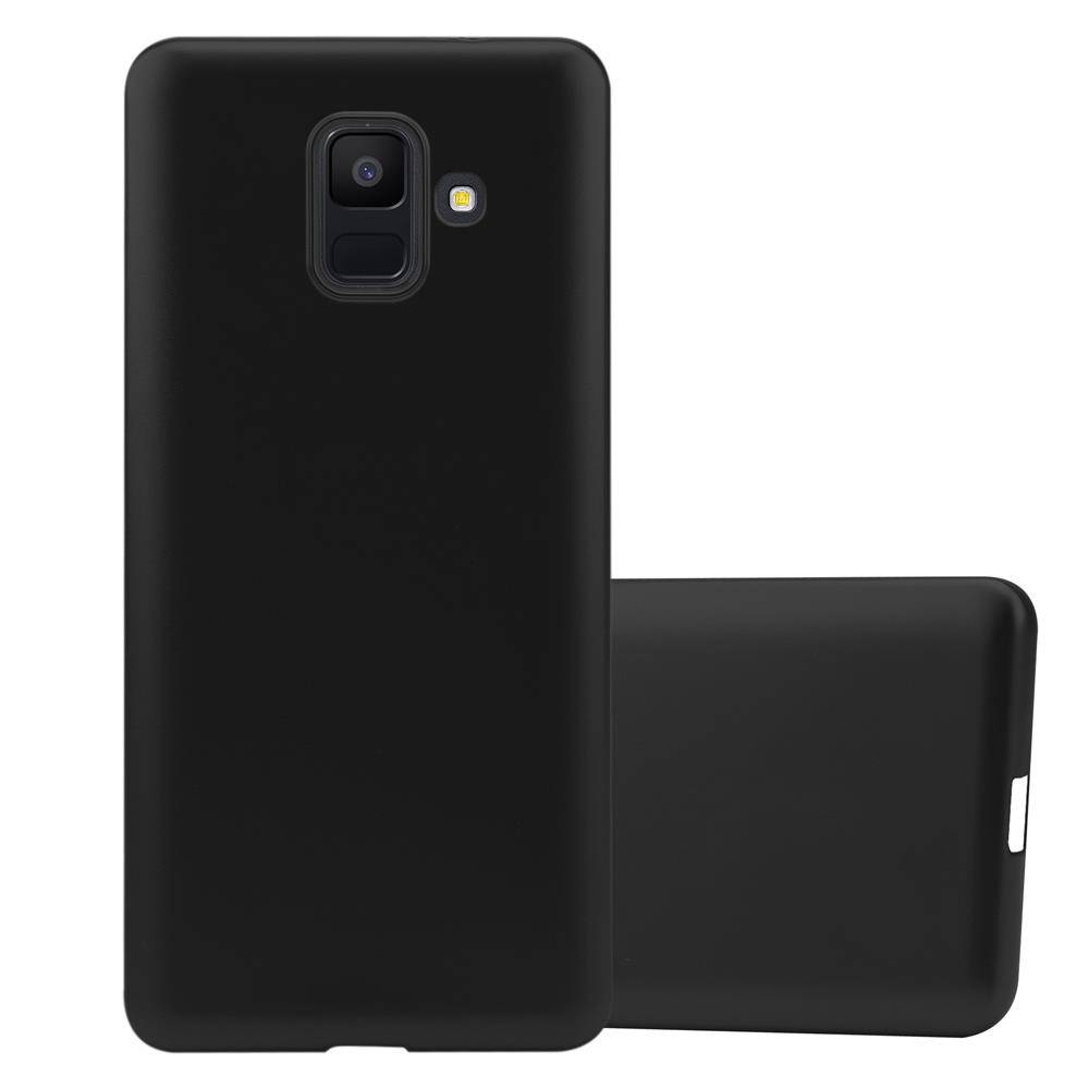 Cadorabo Schutzhülle für Samsung Galaxy A6 2018 Hülle in Schwarz Handyhülle TPU Silikon Etui Cover Case