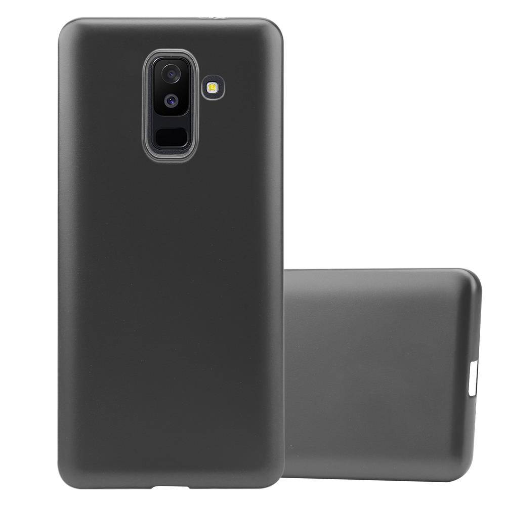 Cadorabo Schutzhülle für Samsung Galaxy A6 PLUS 2018 Hülle in Grau Handyhülle TPU Silikon Etui Cover Case