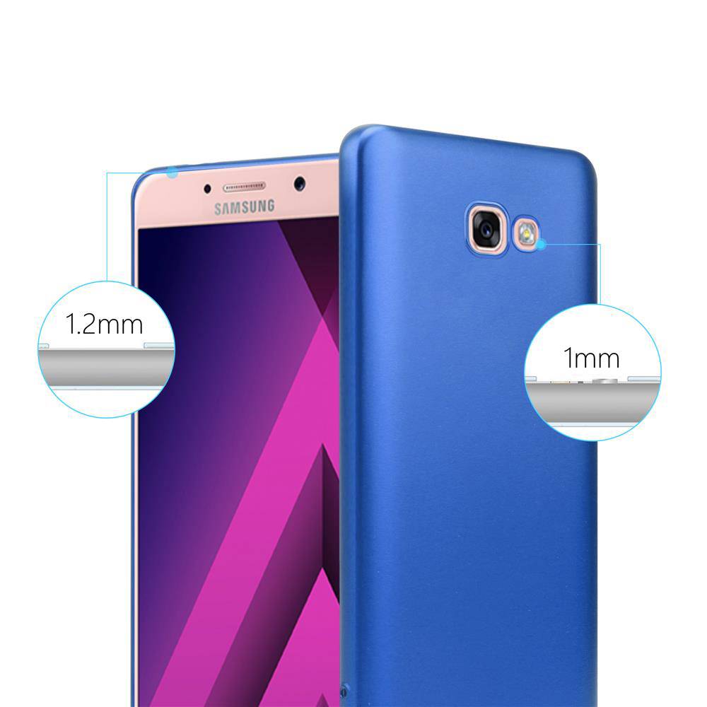 Cadorabo Schutzhülle für Samsung Galaxy A7 2017 Hülle in Blau Handyhülle TPU Silikon Etui Cover Case
