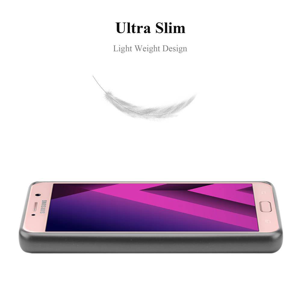 Cadorabo Schutzhülle für Samsung Galaxy A7 2017 Hülle in Grau Handyhülle TPU Silikon Etui Cover Case