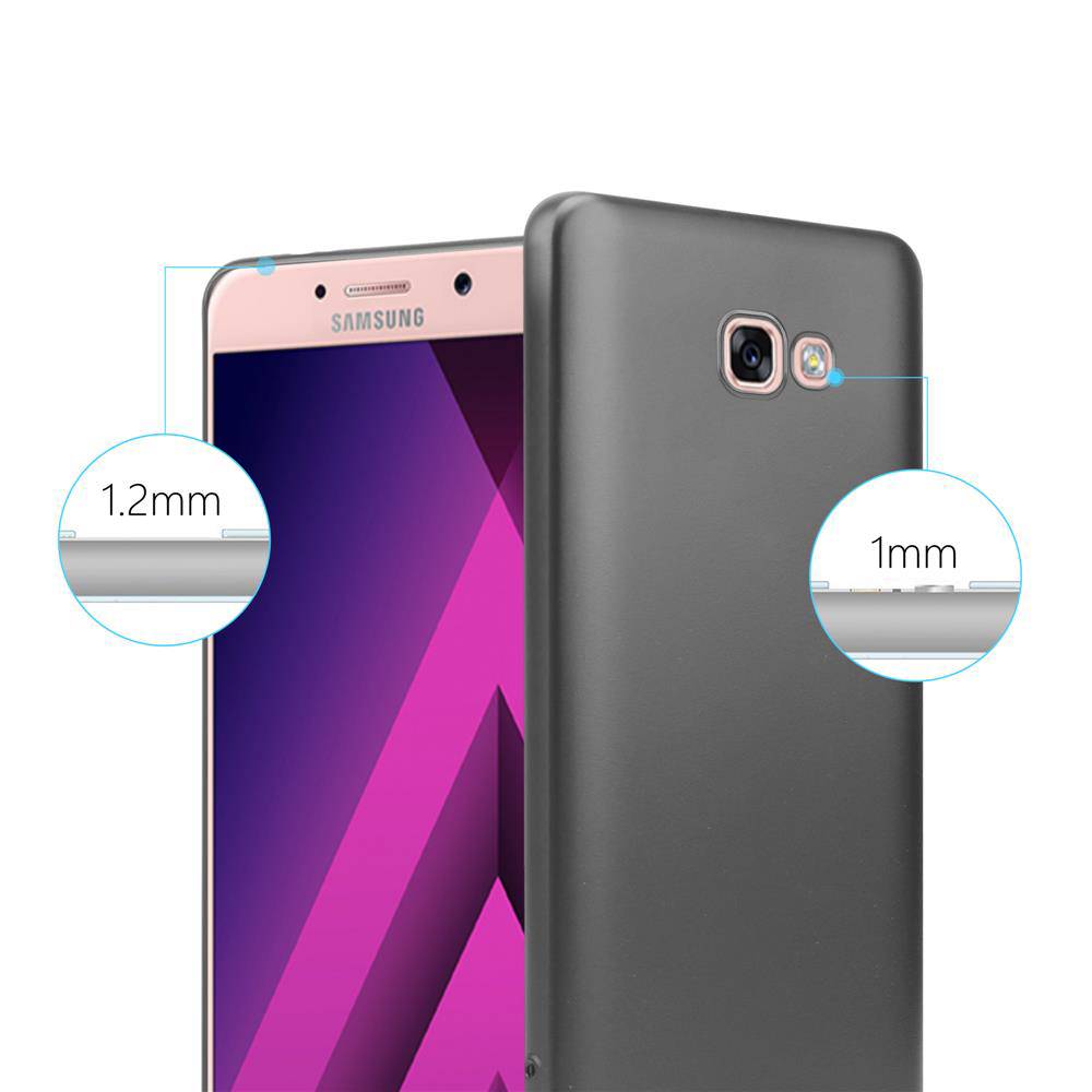 Cadorabo Schutzhülle für Samsung Galaxy A7 2017 Hülle in Grau Handyhülle TPU Silikon Etui Cover Case