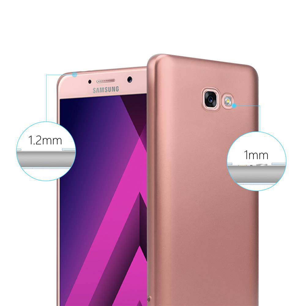 Cadorabo Schutzhülle für Samsung Galaxy A7 2017 Hülle in Rosa Handyhülle TPU Silikon Etui Cover Case