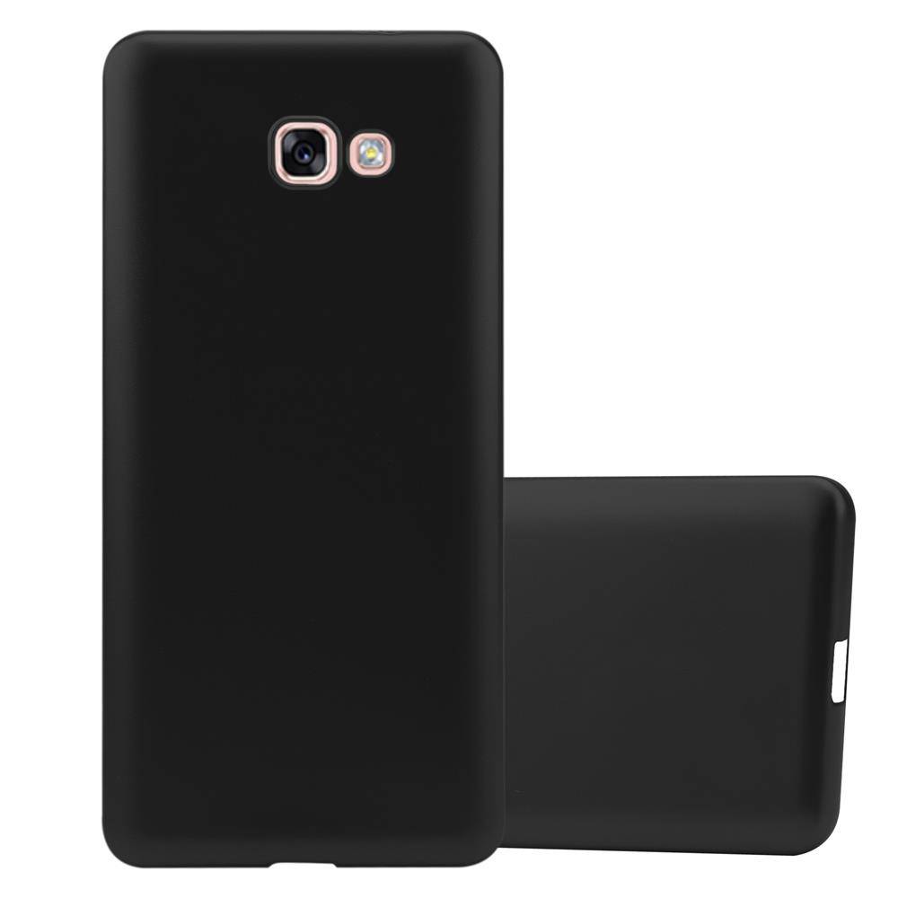Cadorabo Schutzhülle für Samsung Galaxy A7 2017 Hülle in Schwarz Handyhülle TPU Silikon Etui Cover Case