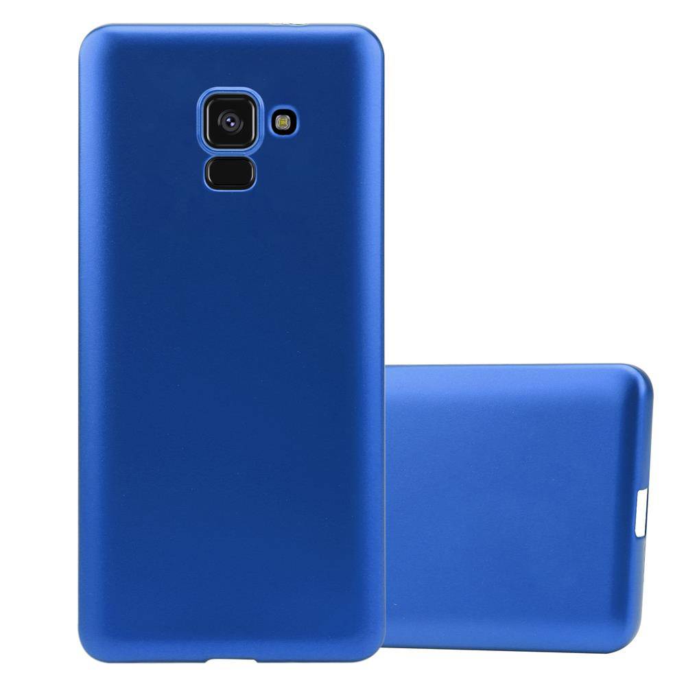 Cadorabo Schutzhülle für Samsung Galaxy A8 2018 Hülle in Blau Handyhülle TPU Silikon Etui Cover Case