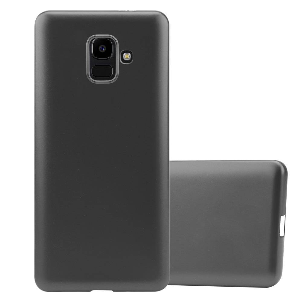 Cadorabo Schutzhülle für Samsung Galaxy J6 2018 Hülle in Grau Handyhülle TPU Silikon Etui Cover Case