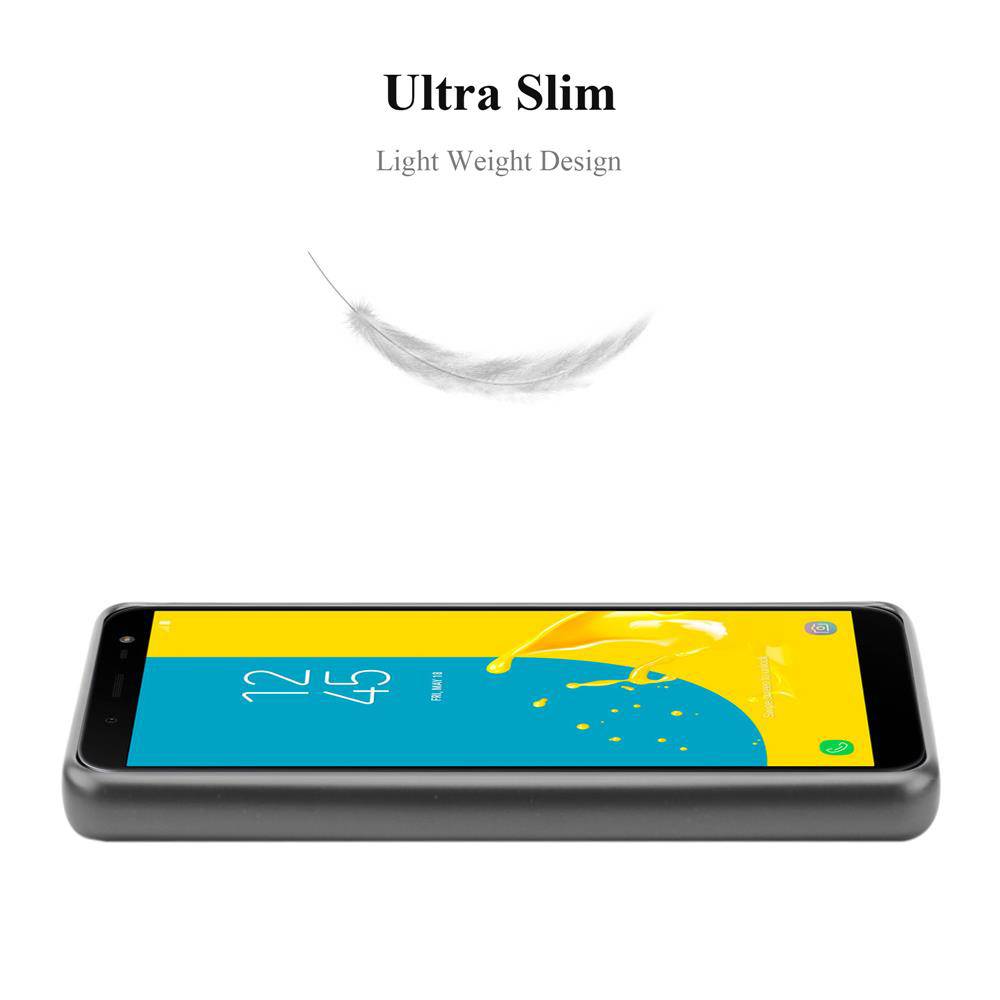 Cadorabo Schutzhülle für Samsung Galaxy J6 2018 Hülle in Grau Handyhülle TPU Silikon Etui Cover Case