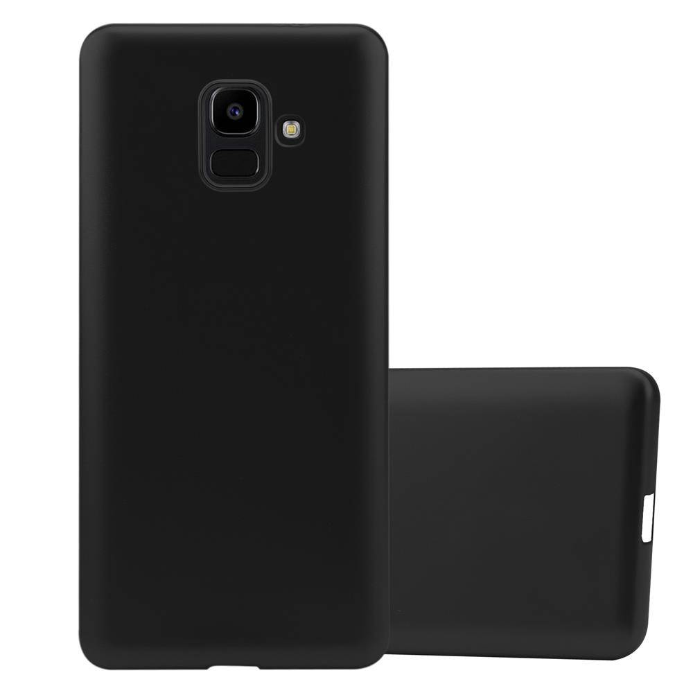 Cadorabo Schutzhülle für Samsung Galaxy J6 2018 Hülle in Schwarz Handyhülle TPU Silikon Etui Cover Case