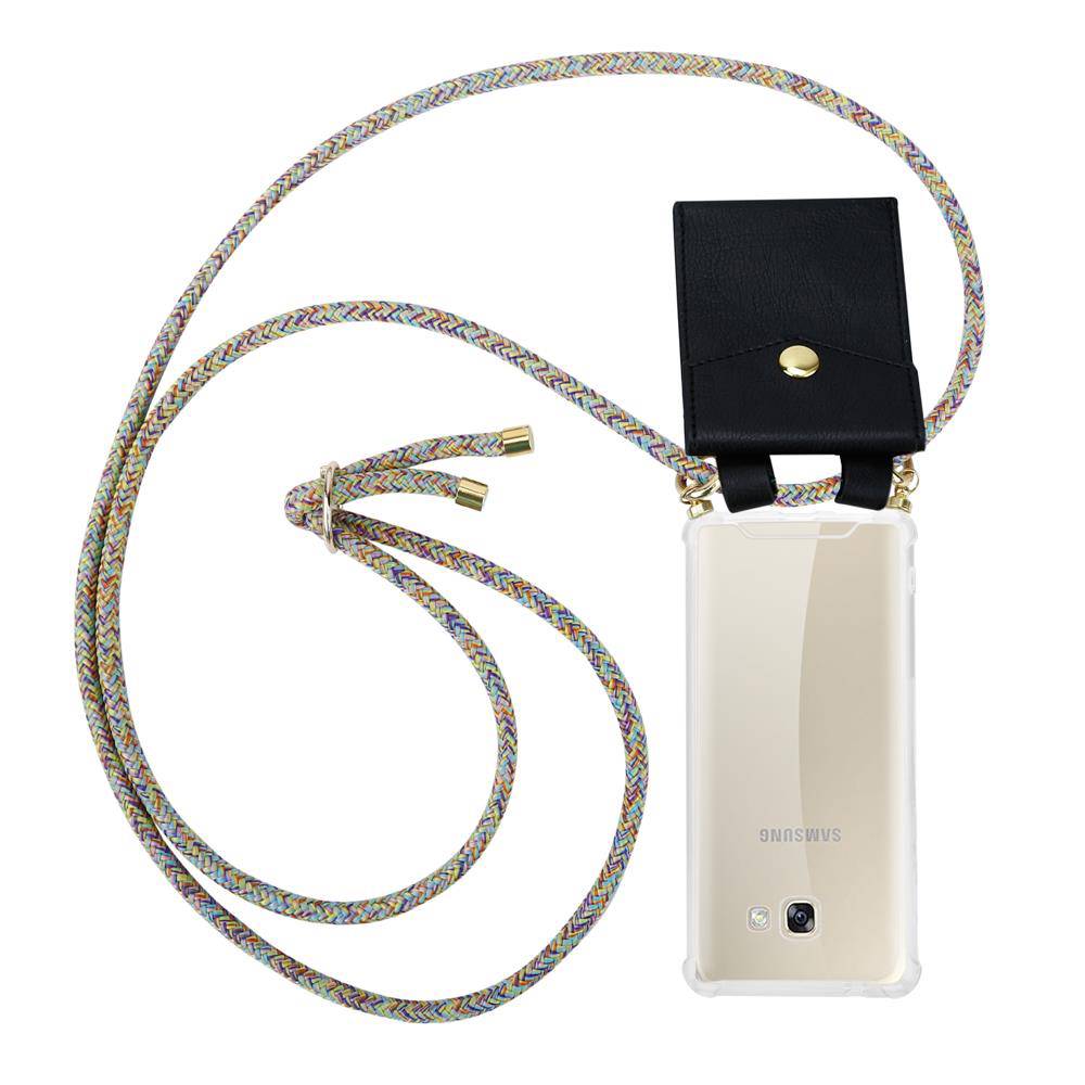 Cadorabo Hülle für Samsung Galaxy A5 2017 Schutzhülle in Gelb Handy Kette Silikon Kordel abnehmbares Etui