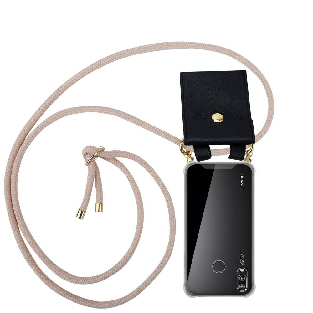 Cadorabo Hülle für Huawei P20 LITE 2018 / NOVA 3E Schutzhülle in Rosa Handy Kette Silikon Kordel abnehmbares Etui