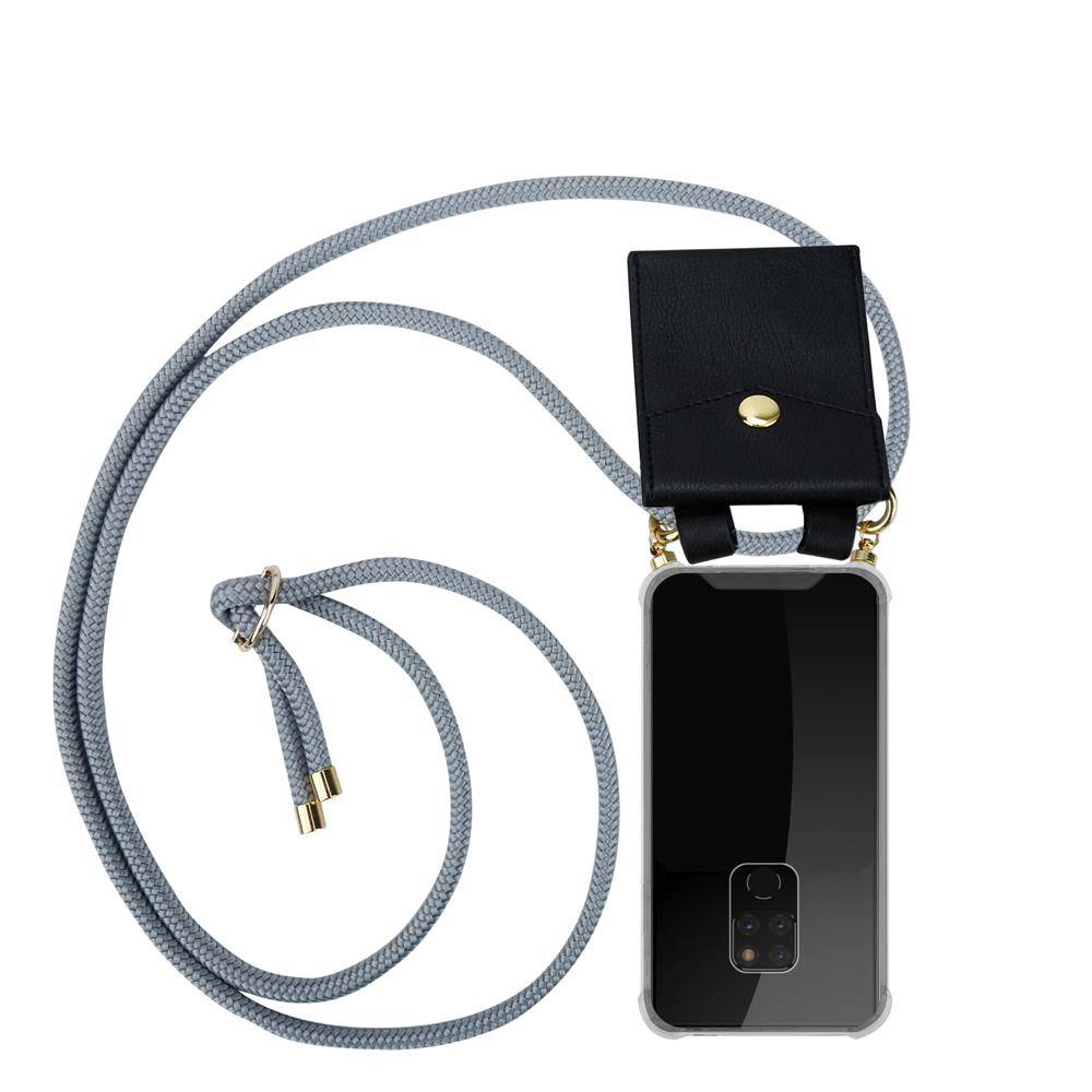 Cadorabo Hülle für Huawei MATE 20 Schutzhülle in Grau Handy Kette Silikon Kordel abnehmbares Etui