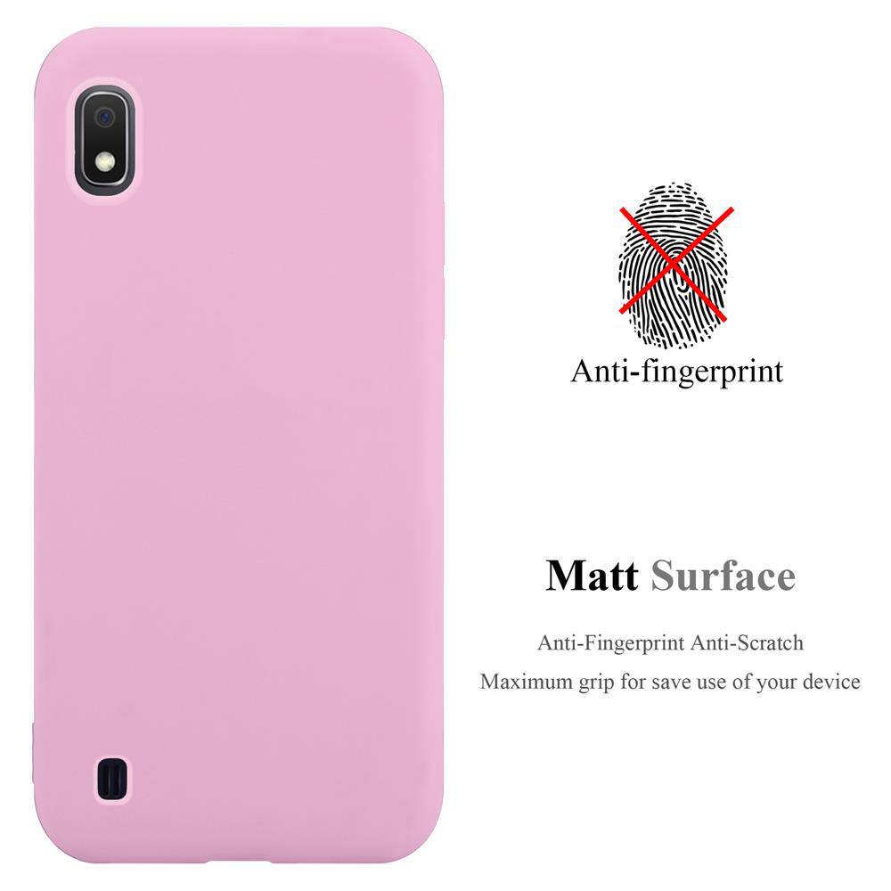 Cadorabo Hülle für Samsung Galaxy A10 / M10 Schutzhülle in Rosa Handyhülle TPU Silikon Etui Case Cover