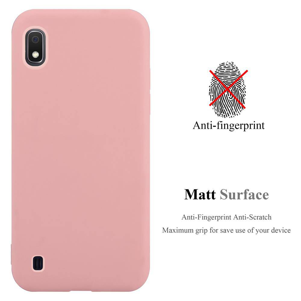 Cadorabo Hülle für Samsung Galaxy A10 / M10 Schutzhülle in Rosa Handyhülle TPU Silikon Etui Case Cover