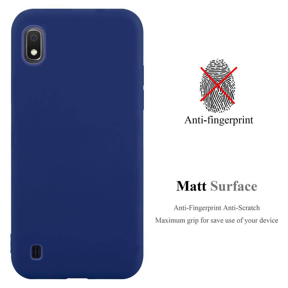 Cadorabo Hülle für Samsung Galaxy A10 / M10 Schutzhülle in Blau Handyhülle TPU Silikon Etui Case Cover