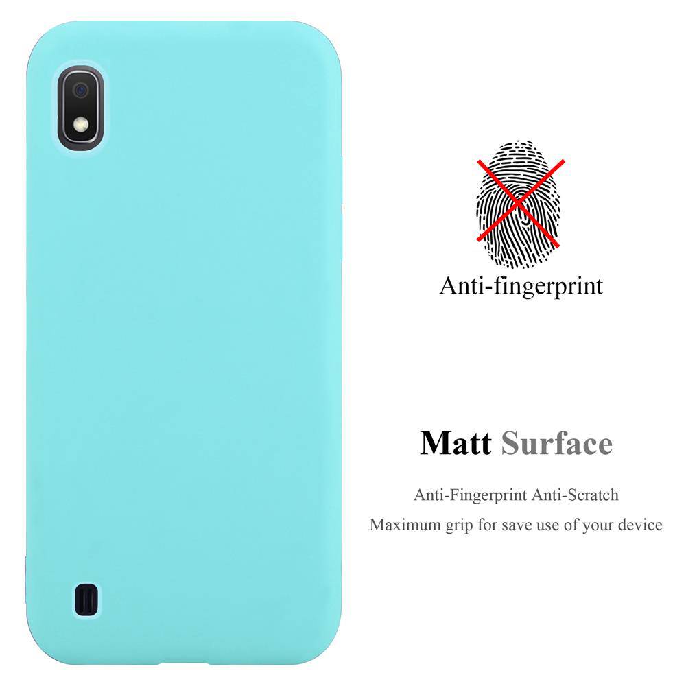 Cadorabo Hülle für Samsung Galaxy A10 / M10 Schutzhülle in Blau Handyhülle TPU Silikon Etui Case Cover