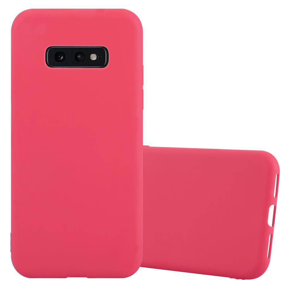 Cadorabo Hülle für Samsung Galaxy S10e Schutzhülle in Rot Handyhülle TPU Silikon Etui Case Cover