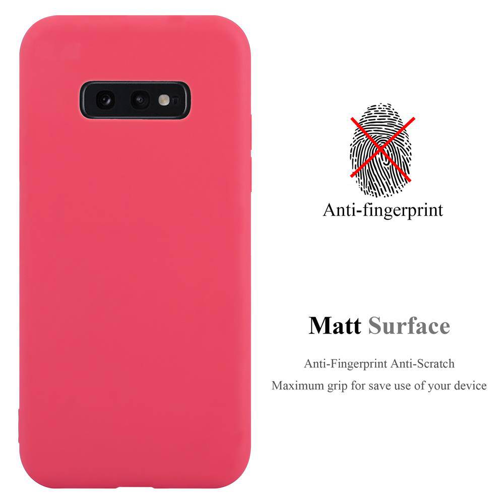Cadorabo Hülle für Samsung Galaxy S10e Schutzhülle in Rot Handyhülle TPU Silikon Etui Case Cover