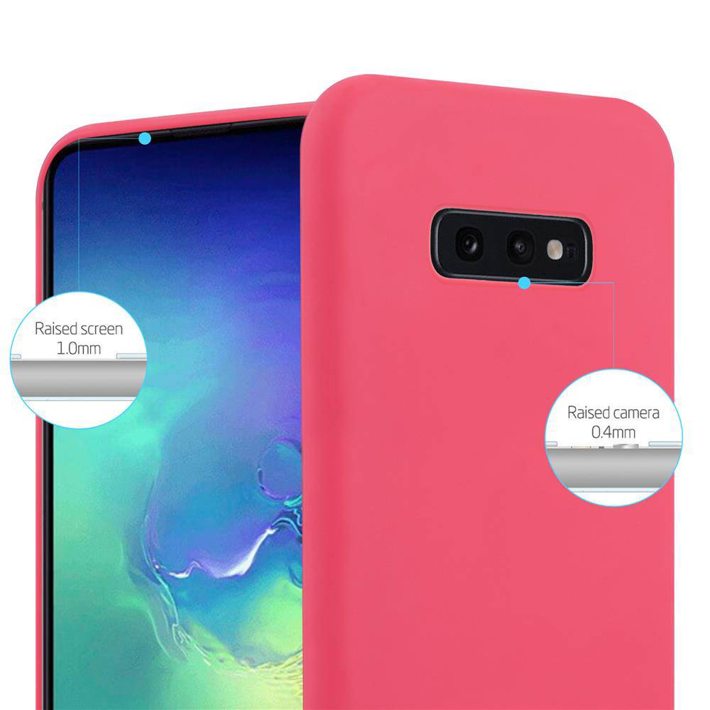 Cadorabo Hülle für Samsung Galaxy S10e Schutzhülle in Rot Handyhülle TPU Silikon Etui Case Cover