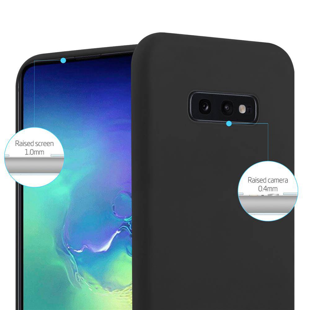 Cadorabo Hülle für Samsung Galaxy S10e Schutzhülle in Schwarz Handyhülle TPU Silikon Etui Case Cover