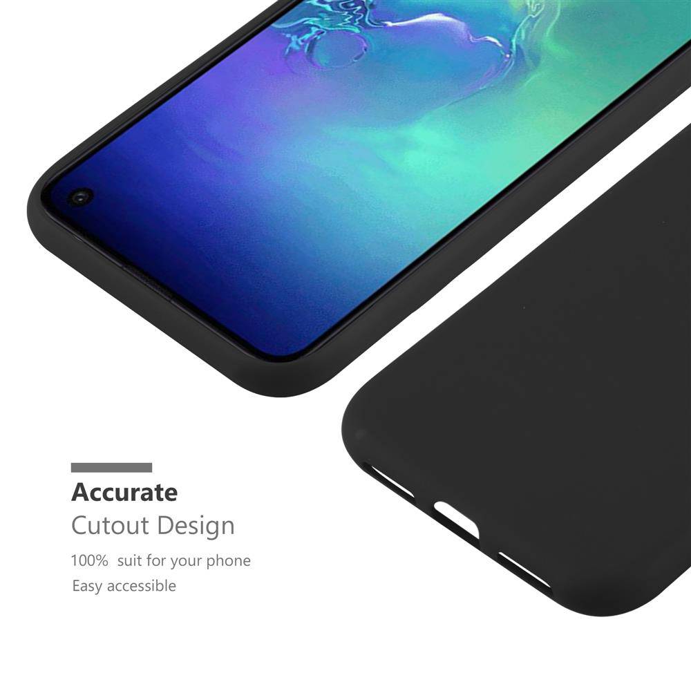 Cadorabo Hülle für Samsung Galaxy S10e Schutzhülle in Schwarz Handyhülle TPU Silikon Etui Case Cover