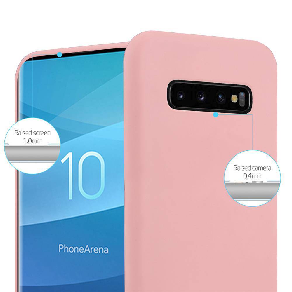 Cadorabo Hülle für Samsung Galaxy S10 4G Schutzhülle in Rosa Handyhülle TPU Silikon Etui Case Cover