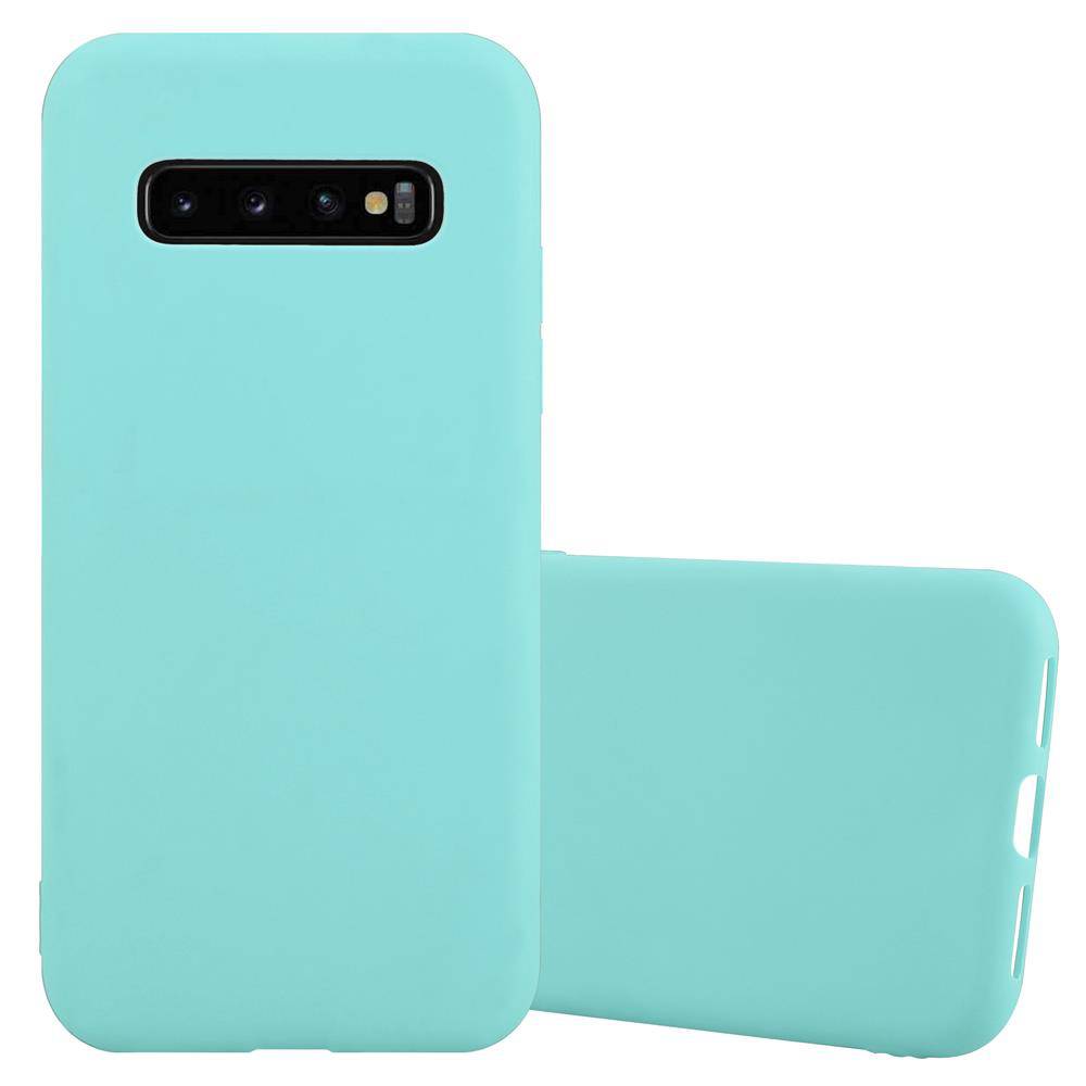 Cadorabo Hülle für Samsung Galaxy S10 4G Schutzhülle in Blau Handyhülle TPU Silikon Etui Case Cover