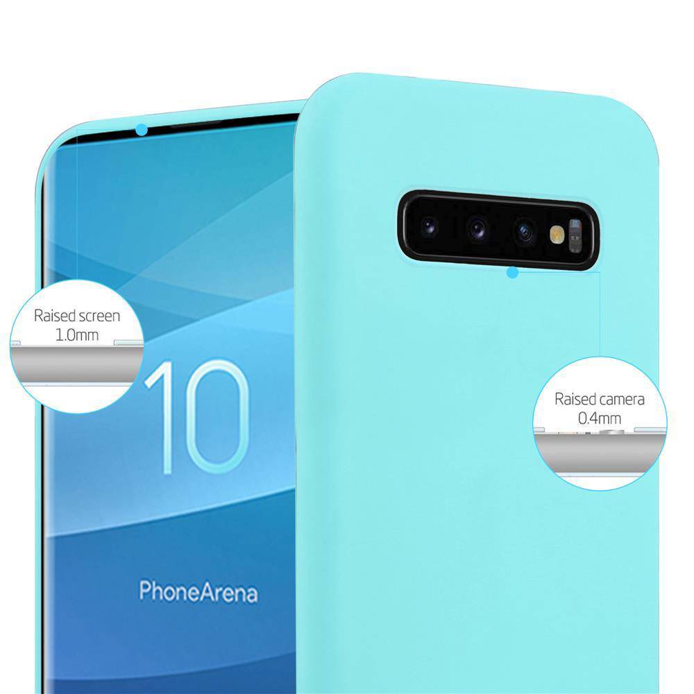 Cadorabo Hülle für Samsung Galaxy S10 PLUS Schutzhülle in Blau Handyhülle TPU Silikon Etui Case Cover