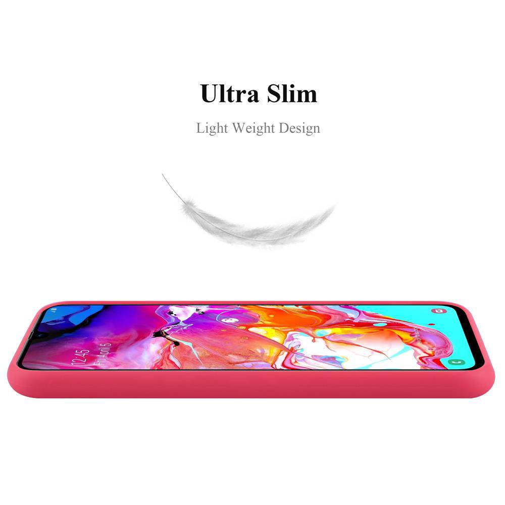 Cadorabo Hülle für Samsung Galaxy A70 / A70s Schutzhülle in Rot Handyhülle TPU Silikon Etui Case Cover