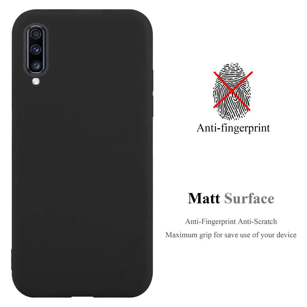 Cadorabo Hülle für Samsung Galaxy A70 / A70s Schutzhülle in Schwarz Handyhülle TPU Silikon Etui Case Cover