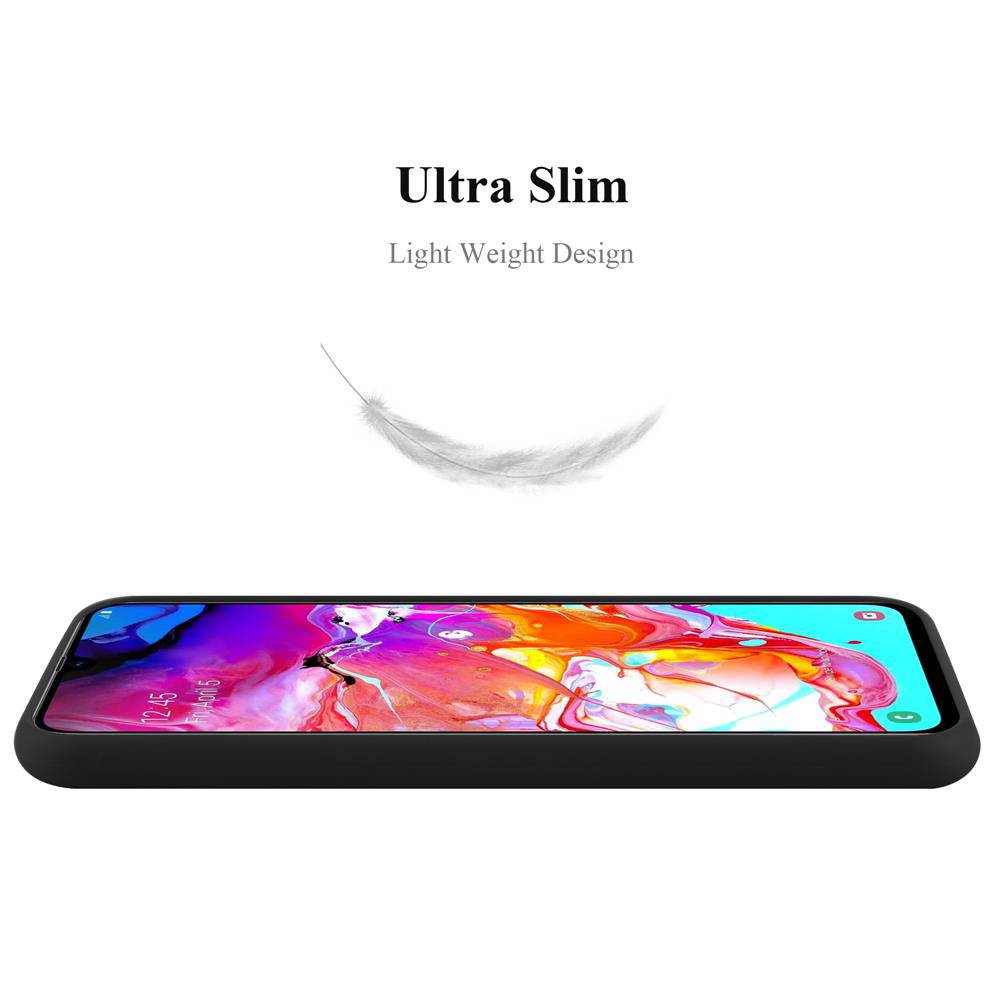 Cadorabo Hülle für Samsung Galaxy A70 / A70s Schutzhülle in Schwarz Handyhülle TPU Silikon Etui Case Cover