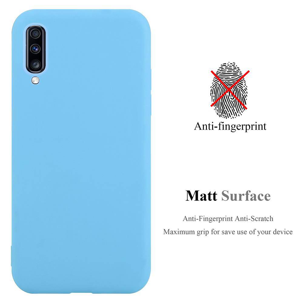 Cadorabo Hülle für Samsung Galaxy A70 / A70s Schutzhülle in Blau Handyhülle TPU Silikon Etui Case Cover